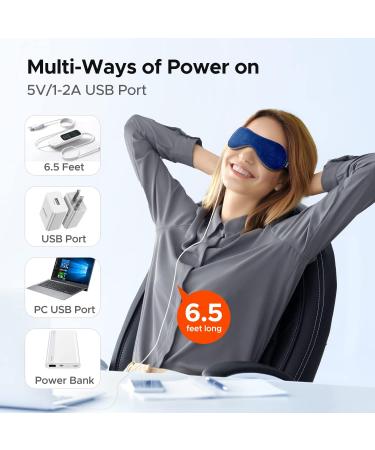 Heated Eye Mask with Temperature Control for Dry Eyes, Blepharitis, Sinus Migraine - USB Electric Eye Heating Pad - Buy Online on GoSupps.com