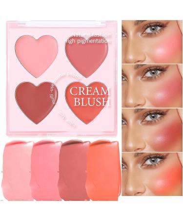 Blush Palette For Cheeks 4 Colors Contour Blush Palette Matte Longlasting wearable cosmetics for women girls partners & sisters - Buy Online on GoSupps.com