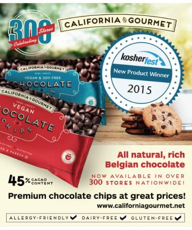 48% Cocoa Vegan Chocolate Chips - Soy Free, Dairy Free, Kosher for Passover - 8 oz. (Pack of 3) - Buy Online on GoSupps.com