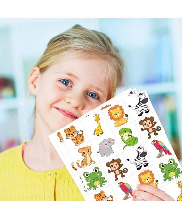 Safari Jungle Animal Temporary Tattoos for Kids - Set of 60 pcs - Buy Online on GoSupps.com