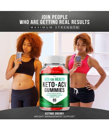 2 Pack ACV for Health Keto Gummies - Apple Cider Vinegar Gummy Bears Dietary Supplement (120 Gummies) - Buy Online on GoSupps.com