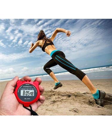 BESTWYA Digital Stopwatch Large Screen Handheld Count Up Timer - Time Calendar Clock Function (Pack of 8) - Buy Online on GoSupps.com