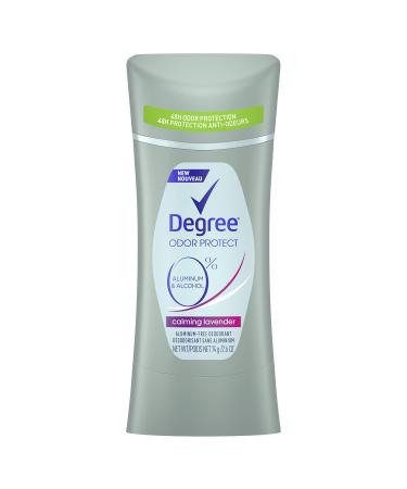 Degree 0% Aluminum Free Deodorant 48H Odor Protection Calming Lavender Deodorant for Women 2.6 oz Lavender 2.60 Ounce (Pack of 1)