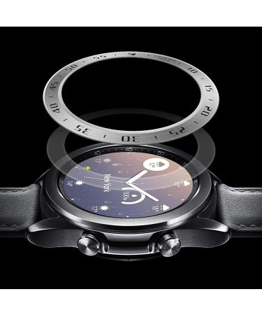 Abanen for Galaxy Watch 3 41mm Watch Bezel  Aluminum Adhesive Lightweight Watch Bezel Cover Anti-Scratch Protection Sticker Ring for Samsung Galaxy Watch 3 41mm (Silver) - Buy Online on GoSupps.com
