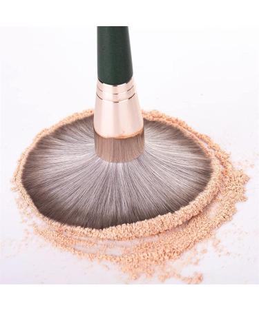 14-Piece Green Makeup Brush Set | Large Powder Highlighter Eyeshadow & Foundation Brushes for Flawless Contour - Buy Online on GoSupps.com