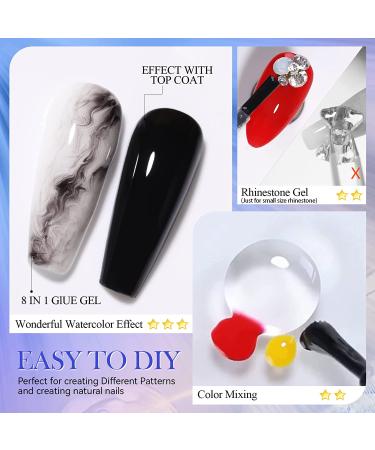 Born Pretty 8 in 1 Nail Glue Gel Kit - Acrylic Nail Extension, Repair & Base Gel - Buy Online on GoSupps.com