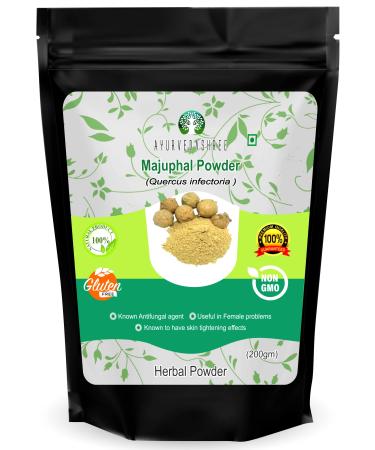 AYURVEDASHREE Majuphal Powder 200 Gm | Galnuts Powder (Quercus infectoria) | 100% Pure Quercus Infectoria/Majuphal/Manjakani
