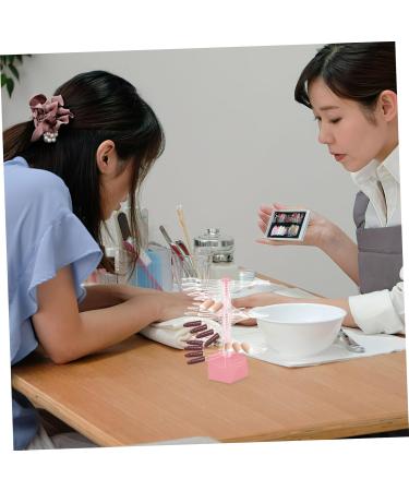 Beavorty nail stand display manicure nail display stand nail display stand holder nail practice holder nail stands for nail art nail sample sticks nail art stands Acrylic spiral bracket 6.2x6.2cm Pink - Buy Online on GoSupps.com