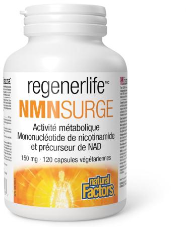 Natural Factors Regenerlife NMNSURGE 150 mg 120 vegetarian capsules Metobolically Active (Vitamin B3) Nicotinamide Mononucleotide (NMN) Healthy Aging Support - Buy Online on GoSupps.com