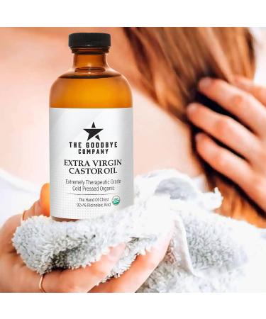 Organic Cold-Pressed Castor Oil 16oz - 100% Pure & Natural for Skin, Hair Growth, Eyelashes - USDA Certified, Hexane & BPA Free - Buy Online on GoSupps.com
