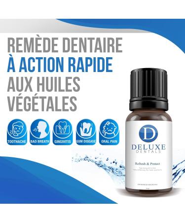 Deluxe Dentals Freshens & Protects Maximum Strength Fast Acting 100% Pure Botanical Oils Natural Remedy For Teeth & Gums Works as Toothpaste Mouthwash & Breath Freshener 15ml - Buy Online on GoSupps.com