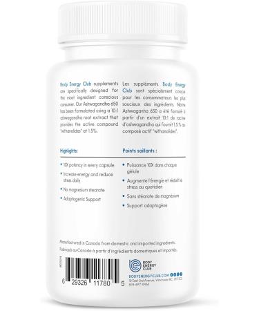 Body Energy Club Ashwagandha KSM-66 90 Capsules for Stress Relief Energy Boost & Sleep Support Gluten-Free Non-GMO Dairy-Free - Buy Online on GoSupps.com