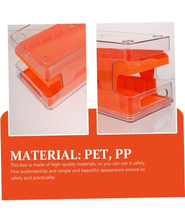 jojofuny 1pc Storage Box Plastic Food Containers Refrigerator Egg Storage Bins Fridge Storage Container Snack Orange 30.3X16CM - Buy Online on GoSupps.com