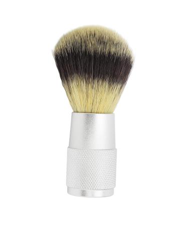 Beard brush shaving brush with aluminum handle and quickly drying synthetic bristle razor tool increases the foam away residues