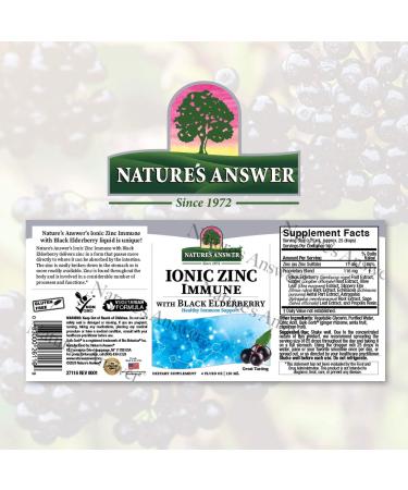 Ionic Zinc & Black Elderberry Immune Support - Nature's Answer 4 fl oz - Buy Online on GoSupps.com