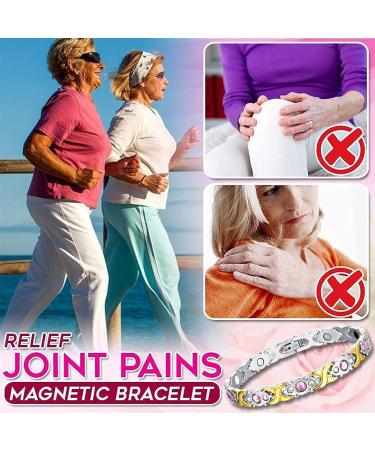 JXWYHH Magnetic Therapy Menopause Reliving Bracelet Elegant Bracelet for Women Hot Flashes Hematite Effective Relieving Anxiety (2pcs Rose gold) Alloy - Buy Online on GoSupps.com