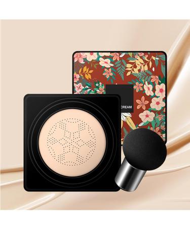 Bb Cream Foundation Mushroom Head Air Cushion Cream Long Lasting Full Coverage Makeup Base Primer with Mushroom Head Brush Waterproof Cc Cream for Even Skin Tone - Buy Online on GoSupps.com