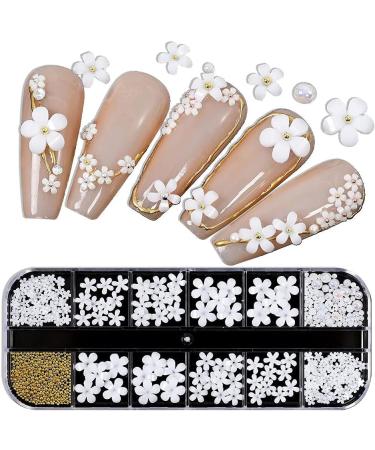 Women Charming Imitation Pearl DIY Accessories Tool Alloy Nail Art 3D Shell Flower Nail Decoration - Buy Online on GoSupps.com