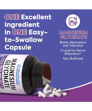 Magnesium Glycinate Supplement for Sleep, 2130 mg Chelated Magnesio Glycinate (240 mg Elemental Magnesio), Small Capsules for Kids & Adults, Easy to Swallow 240 Capsules - Buy Online on GoSupps.com