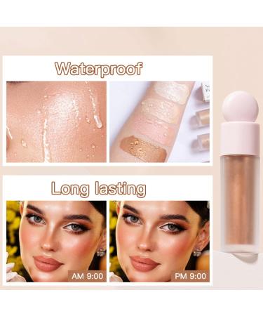 Waterproof Liquid Highlighter Stick for Face - Long Lasting Glitter Illuminator Makeup (#02) - Buy Online on GoSupps.com