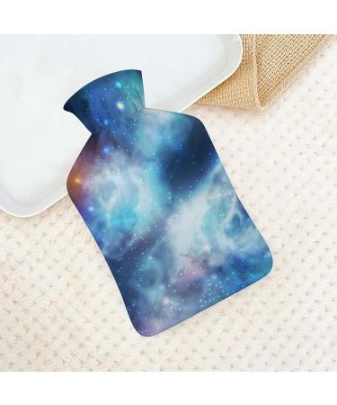 Starry Sky Hot Water Bottle with Plush Cover | Hand Warmer for Adults & Kids - 26.5x15.3cm - International Shipping - Buy Online on GoSupps.com