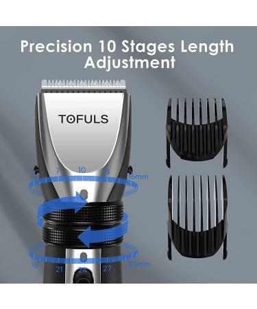 Rechargeable Hair Clippers for Men - Waterproof Cordless Electric Trimmer for Professional Hair Cutting - Men's Grooming Kit with Extra Blade - Silver - Buy Online on GoSupps.com