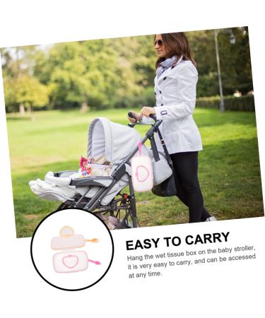 Ipetboom 2 Pcs Travel Wipes Dispenser Wipe Case for Diaper Bag Wipe Storage Holder Portable Wipe Storage Case Portable Wipes Dispenser Travel Wipes Case Wet Wipes Silica Gel Towel Box Baby - Buy Online on GoSupps.com