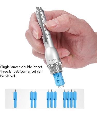 Aluminum Alloy Lancing Device Blood Lancet Pen for Blood Sugar Monitoring - Silver - Buy Online on GoSupps.com