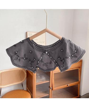 False Collar Women Faux Collar Collar Detachable Collar For Dress Embroidery Collar Lace Collar Sweater Collar Detachable Collars For Women Vintage Coffee - Buy Online on GoSupps.com