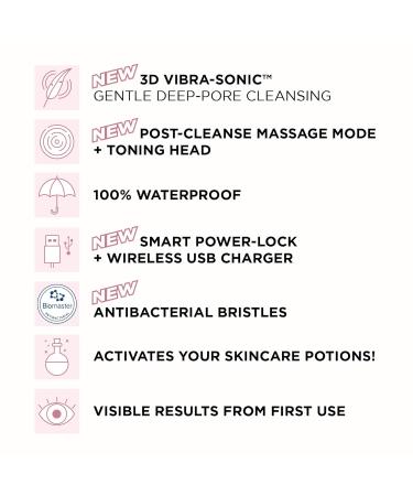 Magnitone London BareFaced 2 Vibra-Sonic Cleansing Brush - Daily Facial Cleansing in Pink | International Shipping Available - Buy Online on GoSupps.com