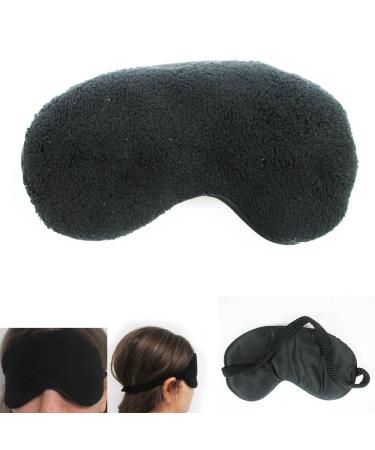 Plush Sleep Eye Mask Silk Travel Shades Blindfold Black Sleeping Cover Eyeshades - Buy Online on GoSupps.com