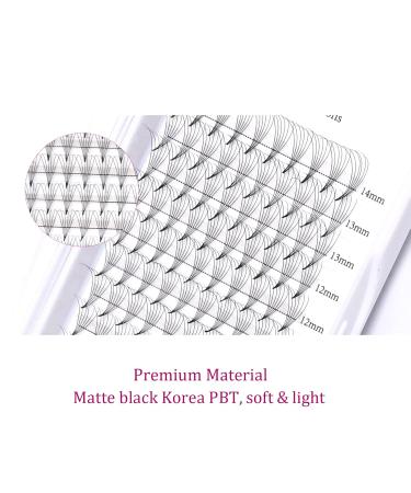 Buy Volume Eyelashes C Curl 0.07mm 6D Extensions | Natural Long Single Eyelash Clusters 8-14mm - Professional Quality - Buy Online on GoSupps.com