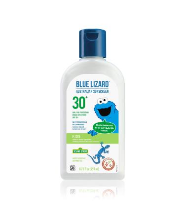 Blue Lizard KIDS Mineral Sunscreen with Zinc Oxide  SPF 30+  Water Resistant  UVA/UVB Protection with Smart Bottle Technology - Fragrance Free  8.75 oz