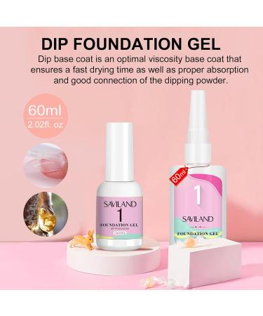 Shop Saviland 15ml + 60ml Dip Powder Foundation Base - No Curing Needed for DIY Nails | Large Capacity for Nail Salons - Fast International Shipping - Buy Online on GoSupps.com