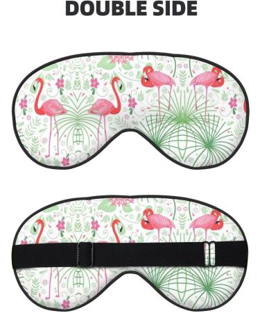 Floral Flamingo Botany Print Eye Mask - Block Out Light for Travel & Sleep | 7.9x4 inch - Buy Online on GoSupps.com