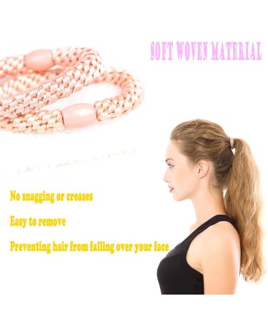 Axen Elastic Hair Ties for Women & Girls - Soft Cotton Ponytail Holders for Thick & Curly Hair - 8 Pack Black - Buy Online on GoSupps.com