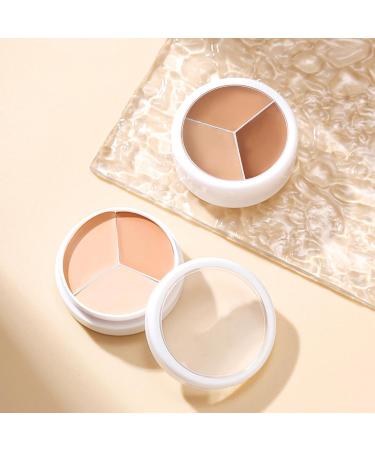 Cream concealers cream foundation - Cream foundation concealer | 3-color illuminating cream face palette color-correcting concealer concealer for dark spots - Buy Online on GoSupps.com