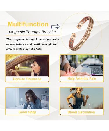 Shop Stylish Copper Magnetic Bracelet - 99% Pure Copper Adjustable Gold Braid Fashion Jewelry Gift - Buy Online on GoSupps.com