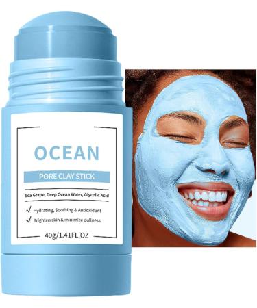 Cleansing Mud Maskes Stick | Sea Grape Mud Maskes Stick | Reduce Blackheades Control Oil Improve Facial Dullness | Moisturising Clay Stick for Women 40g - Buy Online on GoSupps.com