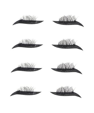 NOLITOY 4 Pairs False Eyelashes Eye Makeup Sticker Stickers Glitter Eyeliner Eyelash Sticker Make up Miss
