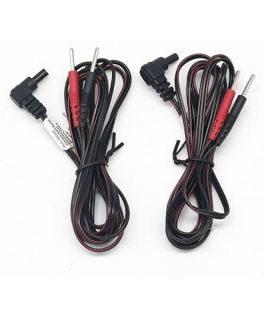 MSS OTC Premium 60" Black Lead Wires for TENS & EMS Units - 4 Standard Female Plugs (2 Pairs) - International Shipping Available - Buy Online on GoSupps.com