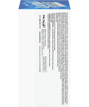 Lactaid Fast Acting Caplets - Lactose Enzyme Break Down - Gas Bloating or Diarrhea - Milk & Dairy - 40 Caplets Per Package Caplets Caplet - Buy Online on GoSupps.com