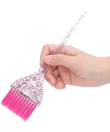 Glitter Handle Hair Dye Brush Hair Coloring Tool with Long Handle Material Pearly Lustre Handle for Beauty Salon and Hair Salon (Pink) - Buy Online on GoSupps.com