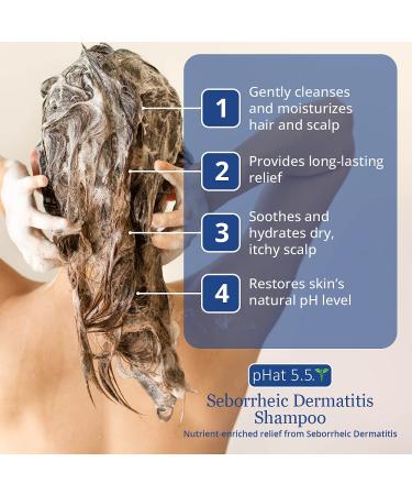 Seborrheic Dermatitis Shampoo - Natural Treatment for Itchy Scalp, Dandruff, Psoriasis, Eczema - Hydrating and Soothing Formula - Buy Online on GoSupps.com