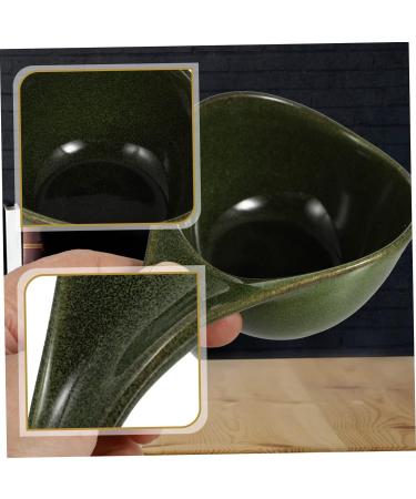 OUNONA 1pc Side Dishes Ceramic Sauce Dispenser Pinch Bowls Appetizer Caviar Cup Mini Sauce Jug Saucer Plate Snack Serving Dish Spice Dish Vinegar Japanese-Style Ceramics Dessert re-usable 11x7.5x5CM Green - Buy Online on GoSupps.com