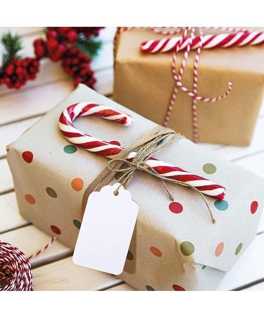 100Pcs White Kraft Paper Gift Tags with String - Blank Labeling Tags for Crafts, Weddings, Parties - 2.75 x1.57 inch - Buy Online on GoSupps.com