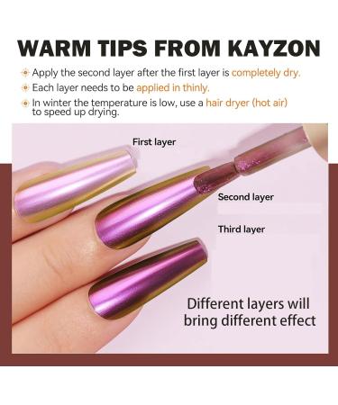 Chrome Nail Polish - 6ml Chameleon Nail Polish Holographic Glitter Nail Varnish Quick Dry Polish for Nail High Shine Finish Long Lasting Nail Paint No Need Cure Gel Nail Polish for Women DIY at Home N44 - Buy Online on GoSupps.com
