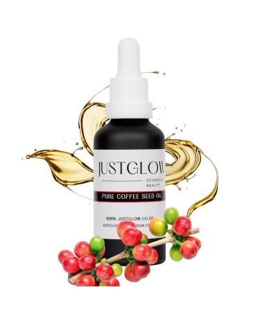 JustGlow Pure Green Coffee Seed Oil 50ml Hydrating Face Serum Natural Face Moisturiser Collagen Booster and Glow Serum All-in-One Skincare Set for Dry and Oily Skin