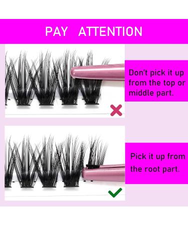 Premium 50D 0.07 D Curl Faux Mink Lash Clusters - Wispy Individual Eyelash Extensions 14-18mm Tray for DIY Glamour - Buy Online on GoSupps.com