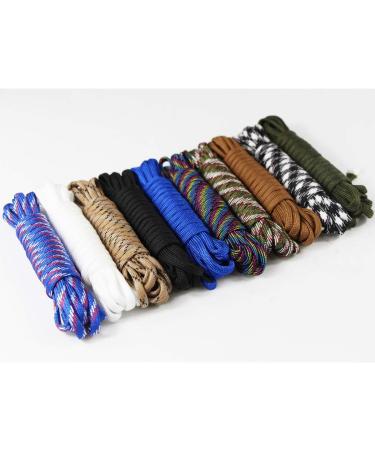 Aufodara 24er Set Paracord Bracelets - DIY Nylon Rope Kits with Black Plastic Click Closure Key Ring & Carabiner Hook - Buy Online on GoSupps.com